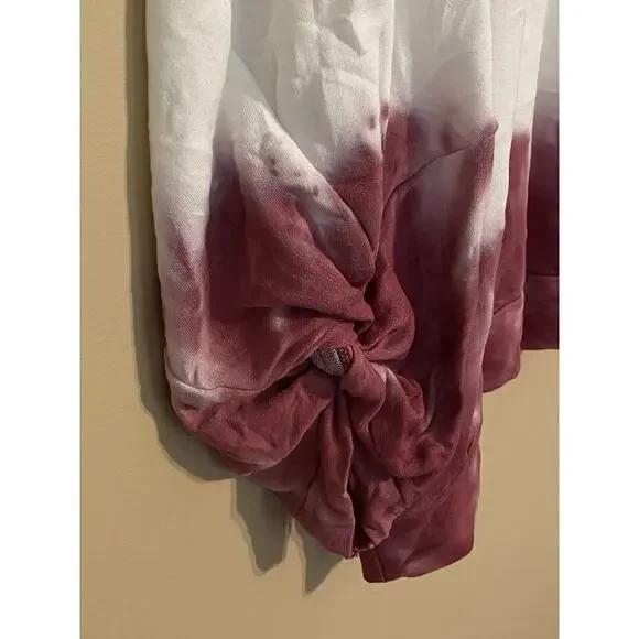 Como Vintage Womens Pink Ombré Knotted Sleeve Shirt Size Large - Picture 3 of 5